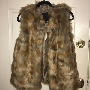 Faux fur vest